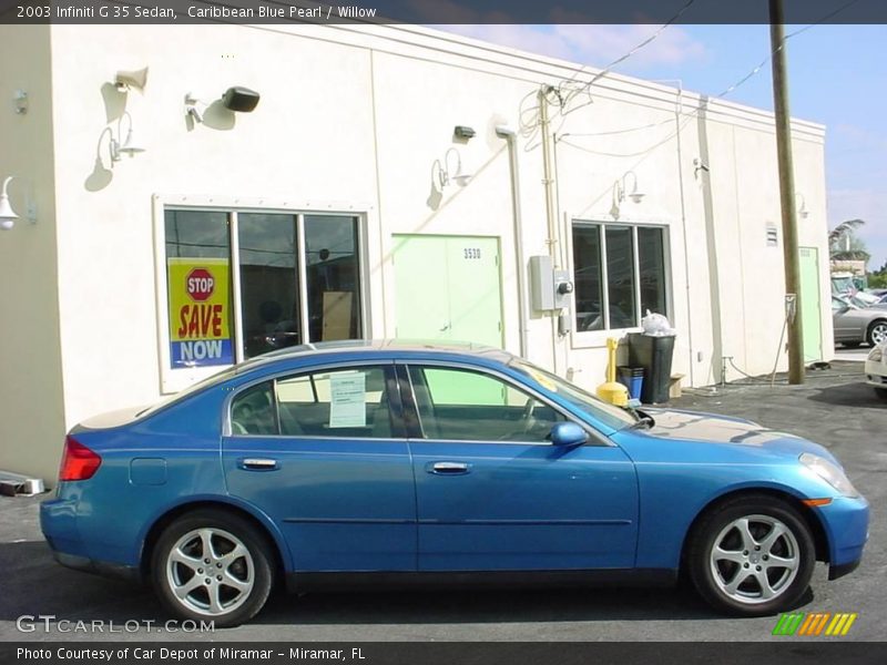 Caribbean Blue Pearl / Willow 2003 Infiniti G 35 Sedan