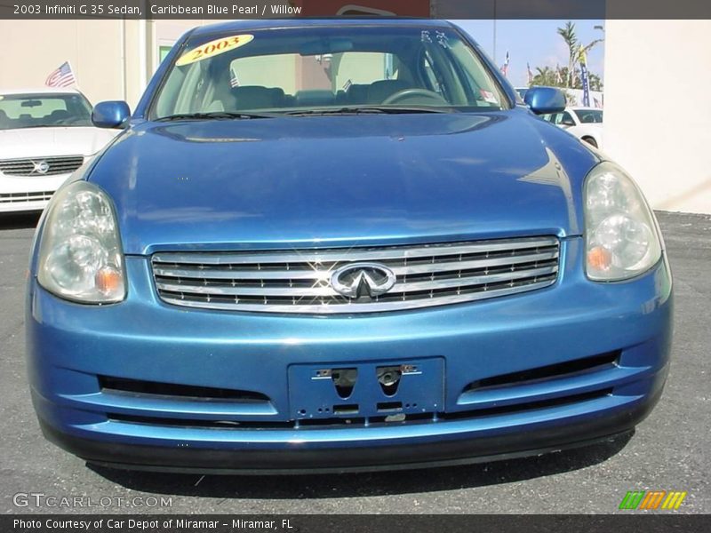 Caribbean Blue Pearl / Willow 2003 Infiniti G 35 Sedan