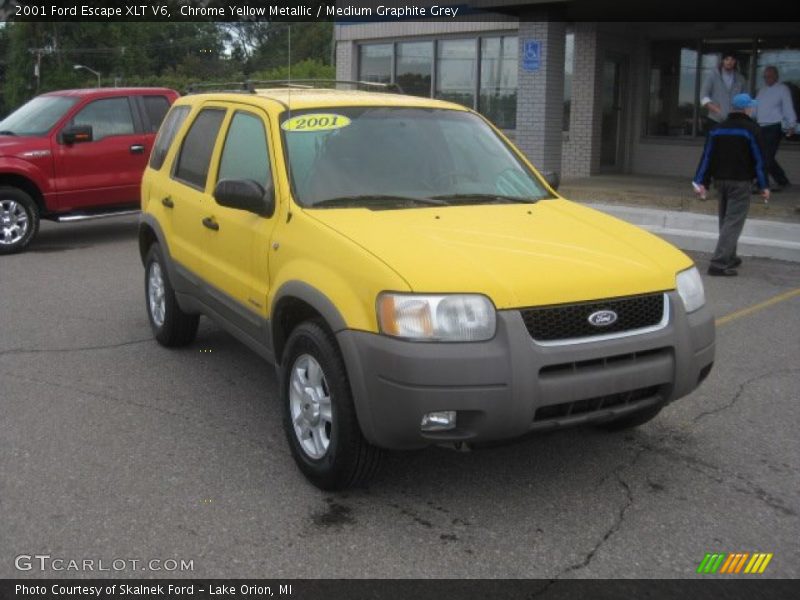 Chrome Yellow Metallic / Medium Graphite Grey 2001 Ford Escape XLT V6