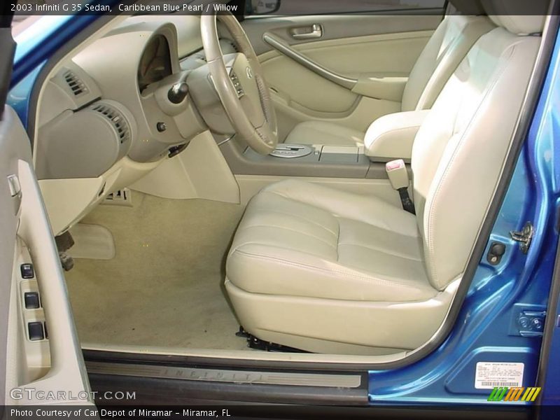 Caribbean Blue Pearl / Willow 2003 Infiniti G 35 Sedan