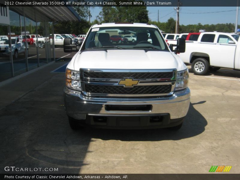 Summit White / Dark Titanium 2012 Chevrolet Silverado 3500HD WT Regular Cab 4x4 Chassis