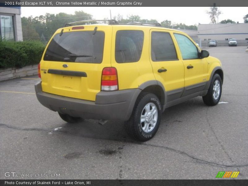 Chrome Yellow Metallic / Medium Graphite Grey 2001 Ford Escape XLT V6