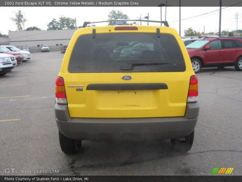 Chrome Yellow Metallic / Medium Graphite Grey 2001 Ford Escape XLT V6