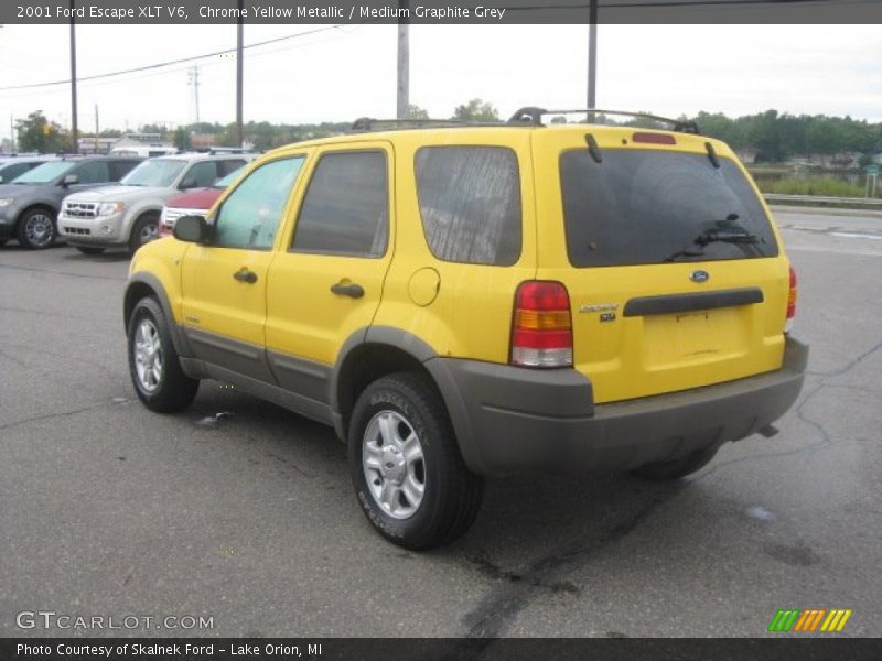 Chrome Yellow Metallic / Medium Graphite Grey 2001 Ford Escape XLT V6