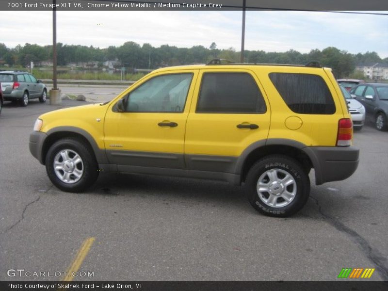 Chrome Yellow Metallic / Medium Graphite Grey 2001 Ford Escape XLT V6