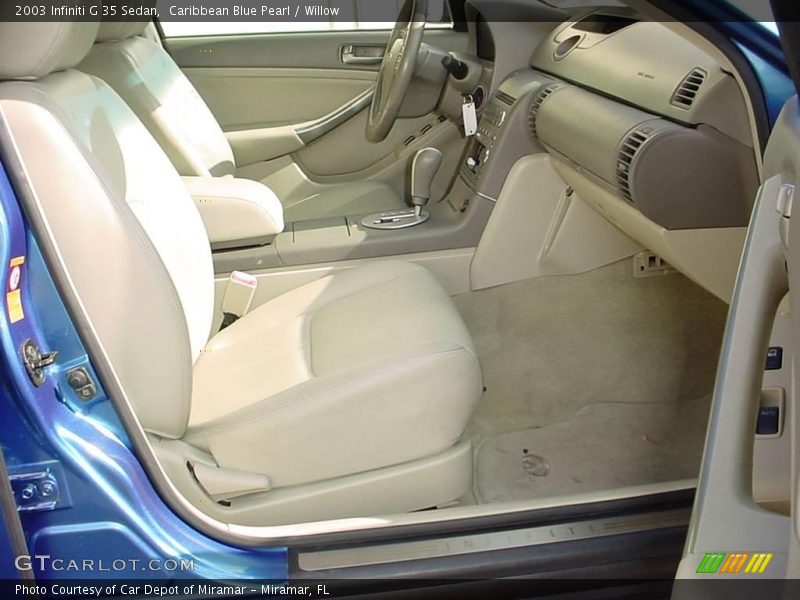 Caribbean Blue Pearl / Willow 2003 Infiniti G 35 Sedan