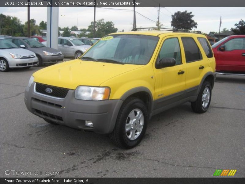Chrome Yellow Metallic / Medium Graphite Grey 2001 Ford Escape XLT V6