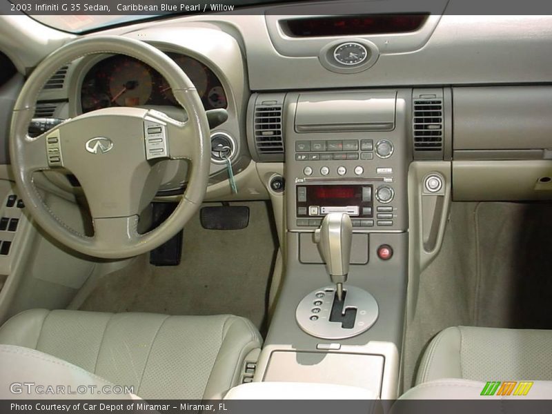 Caribbean Blue Pearl / Willow 2003 Infiniti G 35 Sedan