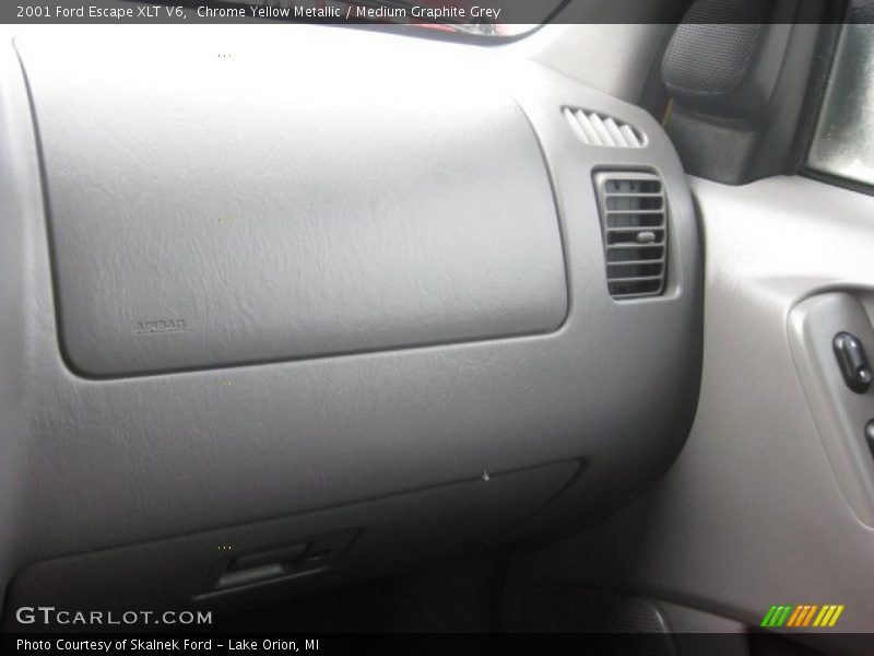 Chrome Yellow Metallic / Medium Graphite Grey 2001 Ford Escape XLT V6