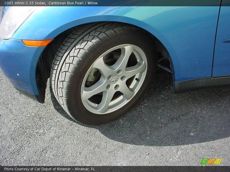 Caribbean Blue Pearl / Willow 2003 Infiniti G 35 Sedan