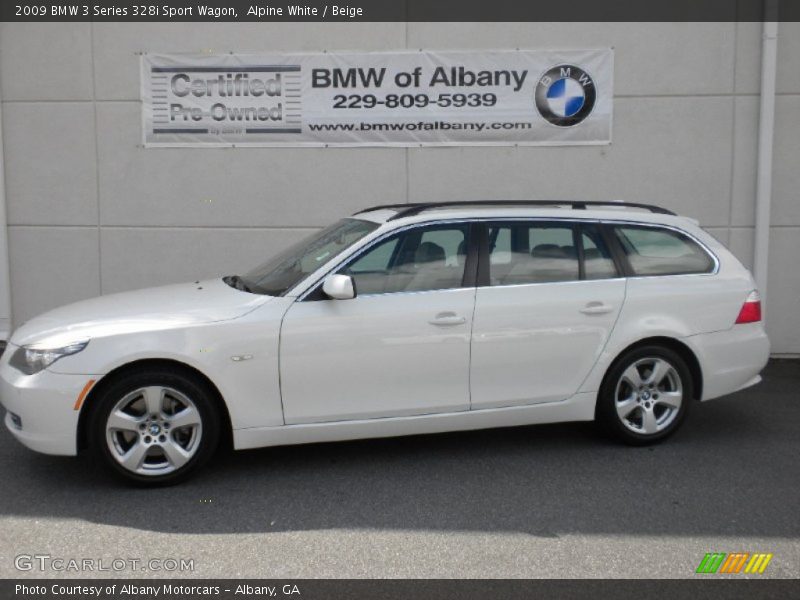 Alpine White / Beige 2009 BMW 3 Series 328i Sport Wagon
