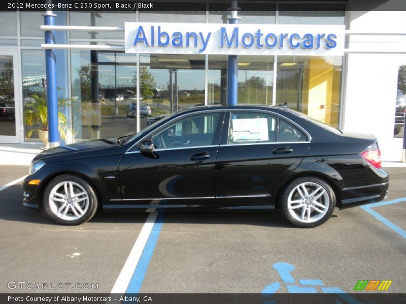 Black / Black 2012 Mercedes-Benz C 250 Sport