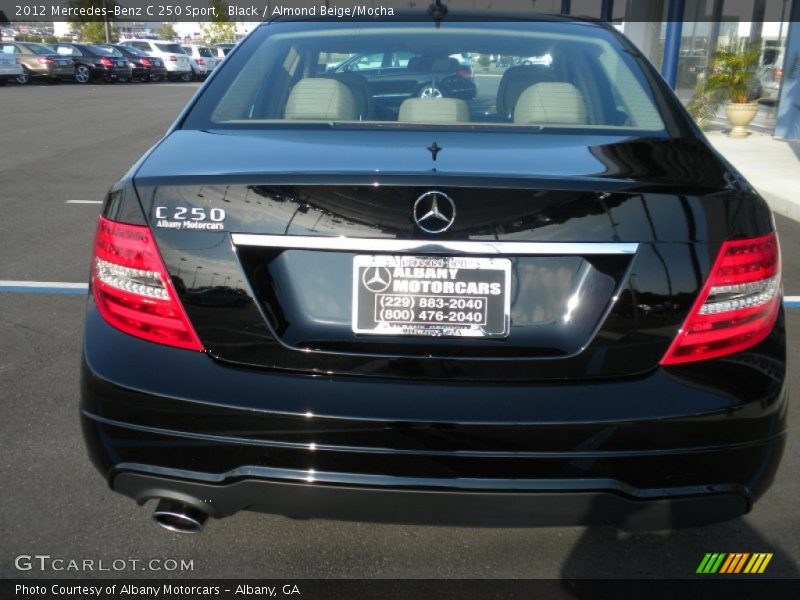 Black / Almond Beige/Mocha 2012 Mercedes-Benz C 250 Sport