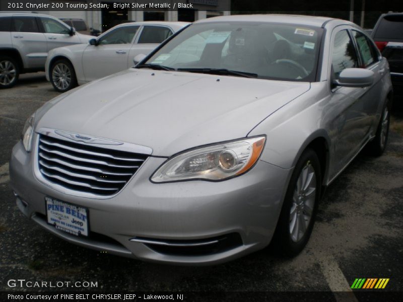 Bright Silver Metallic / Black 2012 Chrysler 200 Touring Sedan