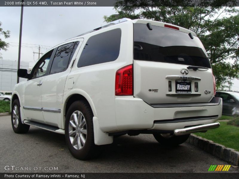 Tuscan Pearl White / Stone 2008 Infiniti QX 56 4WD