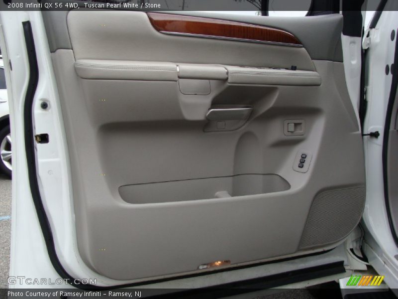 Tuscan Pearl White / Stone 2008 Infiniti QX 56 4WD