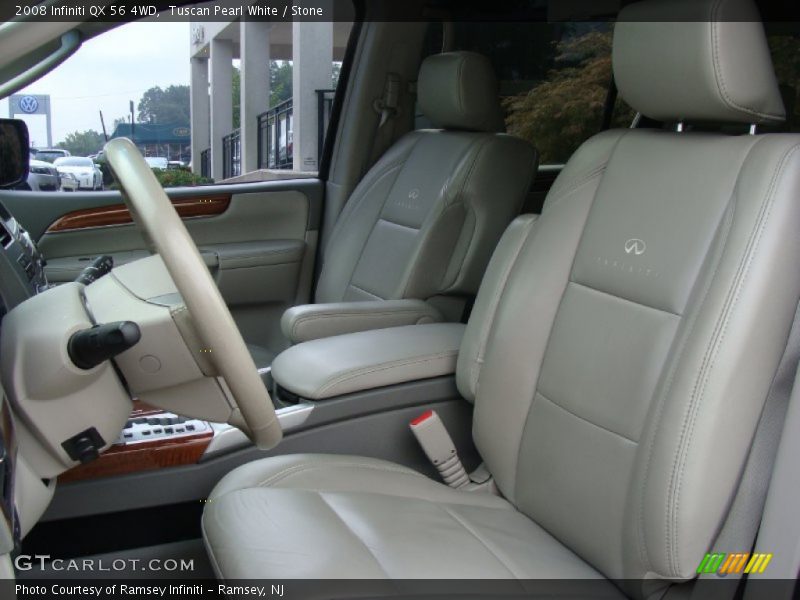 Tuscan Pearl White / Stone 2008 Infiniti QX 56 4WD