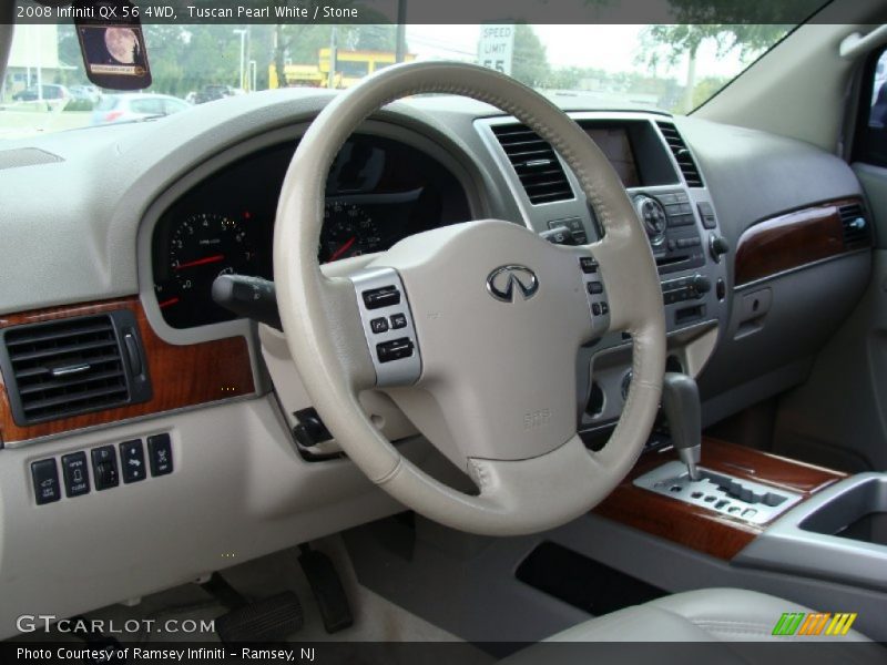Tuscan Pearl White / Stone 2008 Infiniti QX 56 4WD