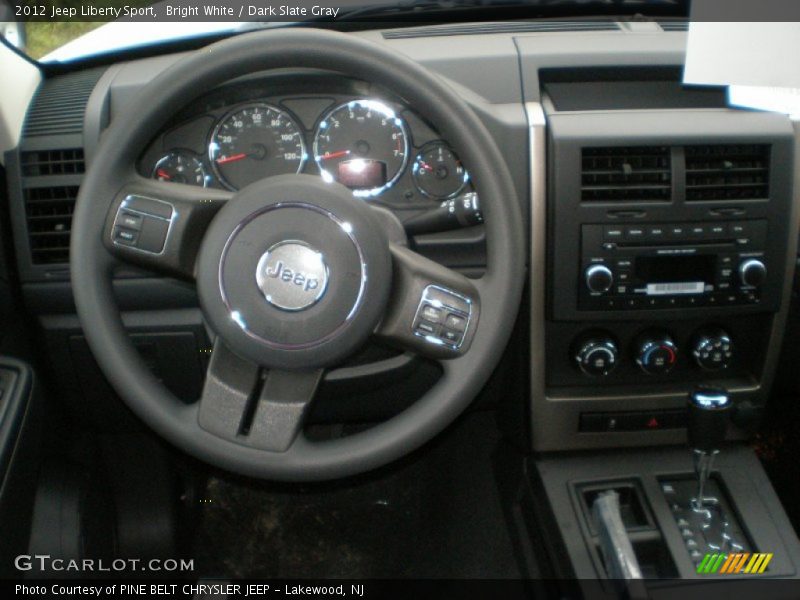 Bright White / Dark Slate Gray 2012 Jeep Liberty Sport