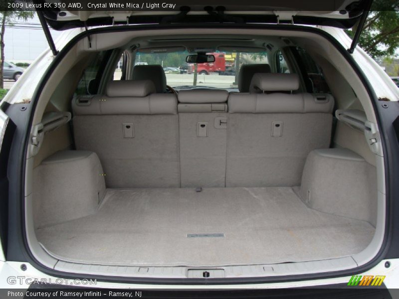 Crystal White Mica / Light Gray 2009 Lexus RX 350 AWD