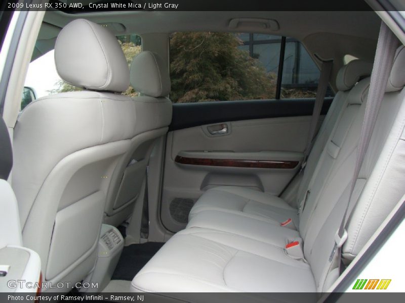 Crystal White Mica / Light Gray 2009 Lexus RX 350 AWD