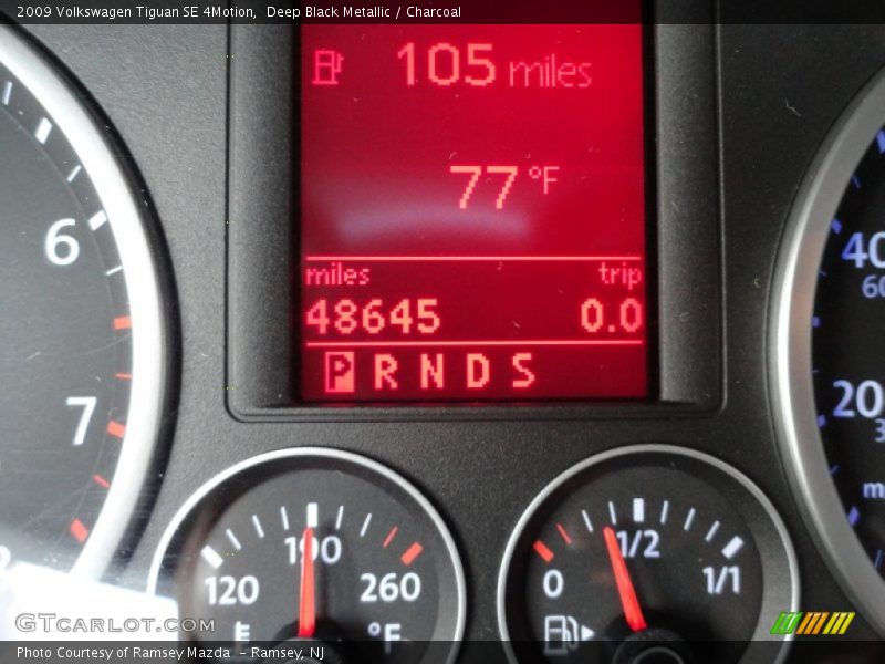 Deep Black Metallic / Charcoal 2009 Volkswagen Tiguan SE 4Motion