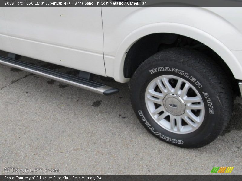 White Sand Tri Coat Metallic / Camel/Tan 2009 Ford F150 Lariat SuperCab 4x4