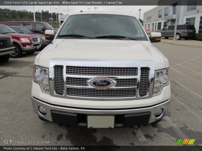 White Sand Tri Coat Metallic / Camel/Tan 2009 Ford F150 Lariat SuperCab 4x4