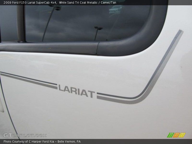White Sand Tri Coat Metallic / Camel/Tan 2009 Ford F150 Lariat SuperCab 4x4