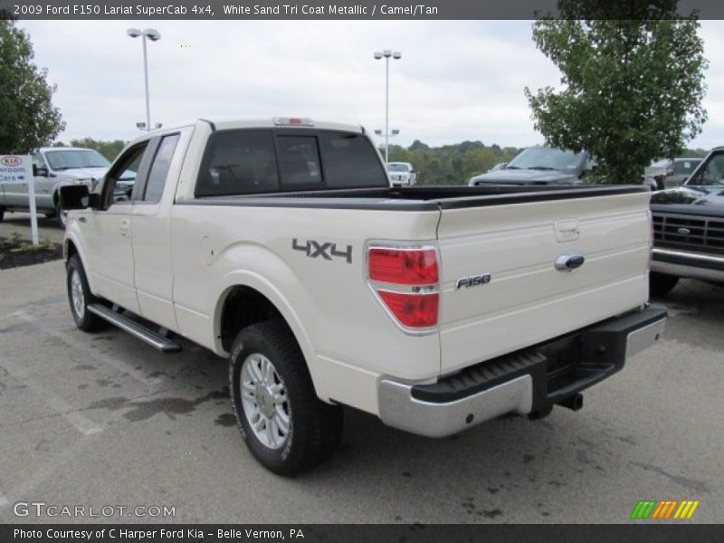 White Sand Tri Coat Metallic / Camel/Tan 2009 Ford F150 Lariat SuperCab 4x4