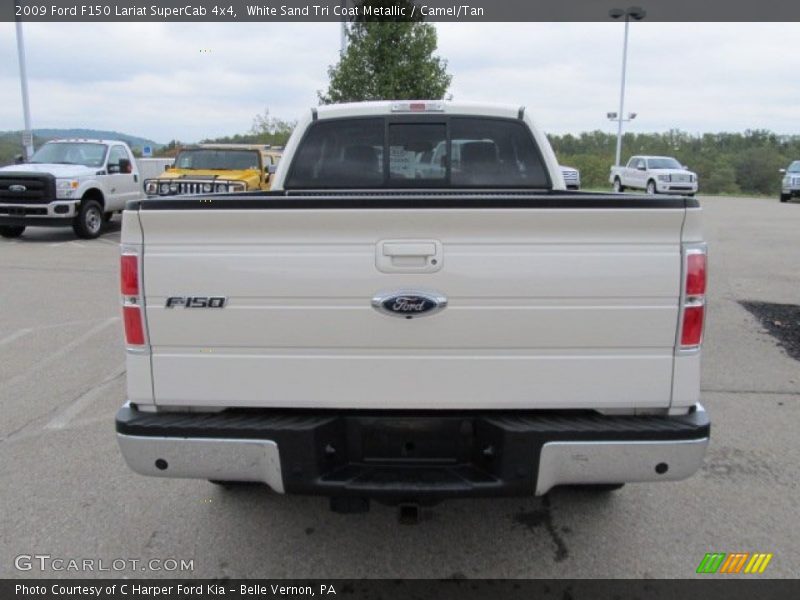 White Sand Tri Coat Metallic / Camel/Tan 2009 Ford F150 Lariat SuperCab 4x4