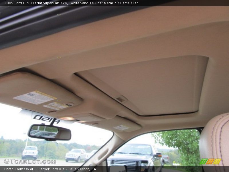 White Sand Tri Coat Metallic / Camel/Tan 2009 Ford F150 Lariat SuperCab 4x4