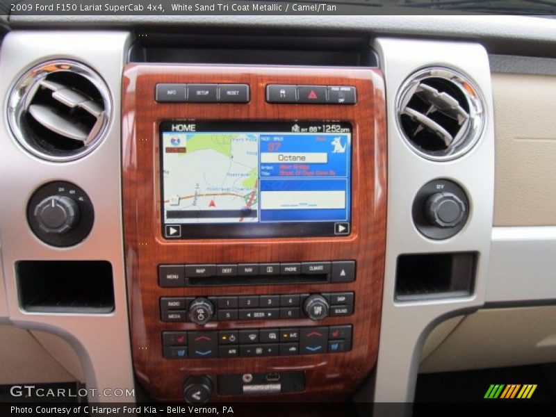 White Sand Tri Coat Metallic / Camel/Tan 2009 Ford F150 Lariat SuperCab 4x4