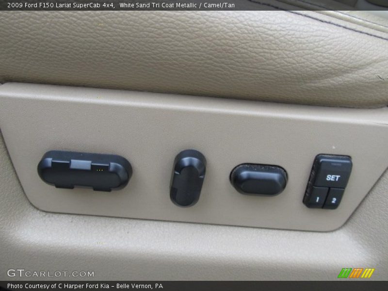White Sand Tri Coat Metallic / Camel/Tan 2009 Ford F150 Lariat SuperCab 4x4