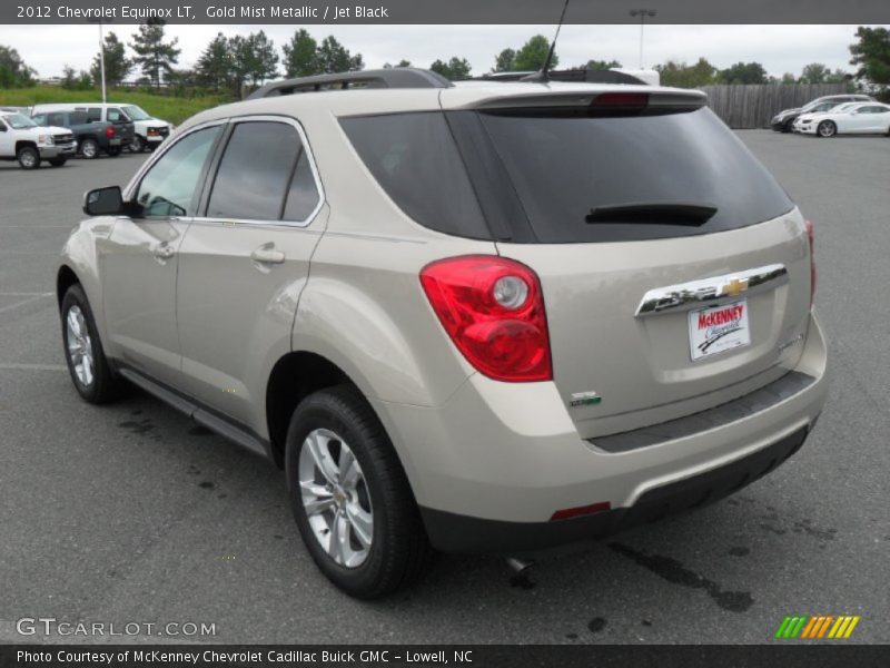 Gold Mist Metallic / Jet Black 2012 Chevrolet Equinox LT