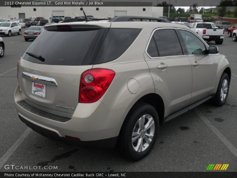 Gold Mist Metallic / Jet Black 2012 Chevrolet Equinox LT