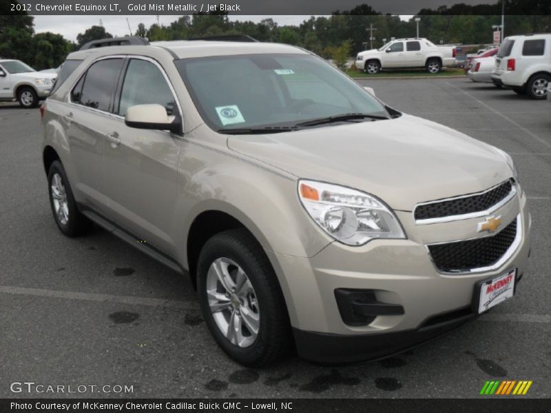 Gold Mist Metallic / Jet Black 2012 Chevrolet Equinox LT