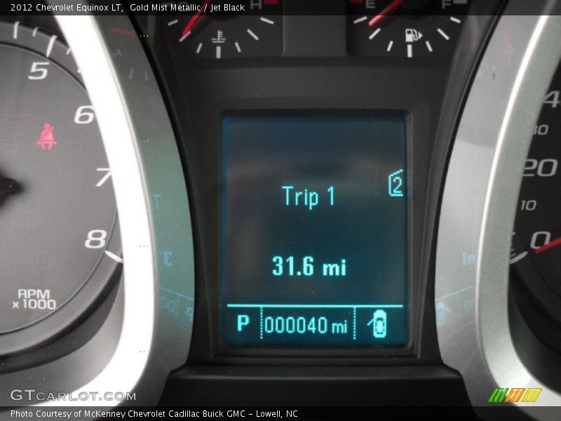 Gold Mist Metallic / Jet Black 2012 Chevrolet Equinox LT