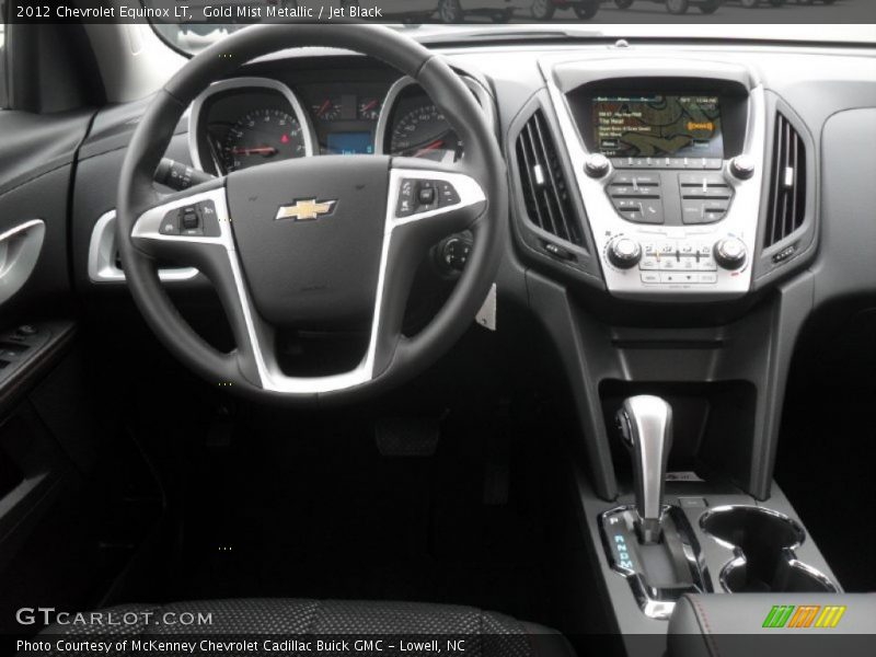 Gold Mist Metallic / Jet Black 2012 Chevrolet Equinox LT