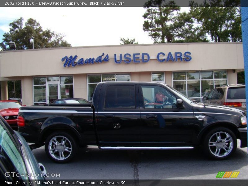 Black / Black/Silver 2003 Ford F150 Harley-Davidson SuperCrew
