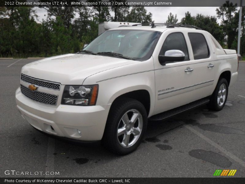 White Diamond Tricoat / Dark Cashmere/Light Cashmere 2012 Chevrolet Avalanche LTZ 4x4