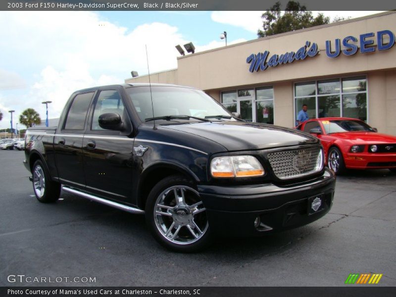 Black / Black/Silver 2003 Ford F150 Harley-Davidson SuperCrew