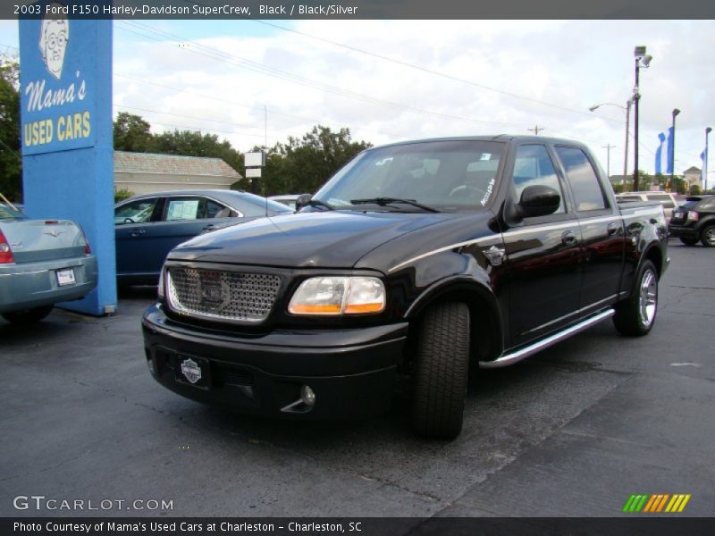 Black / Black/Silver 2003 Ford F150 Harley-Davidson SuperCrew