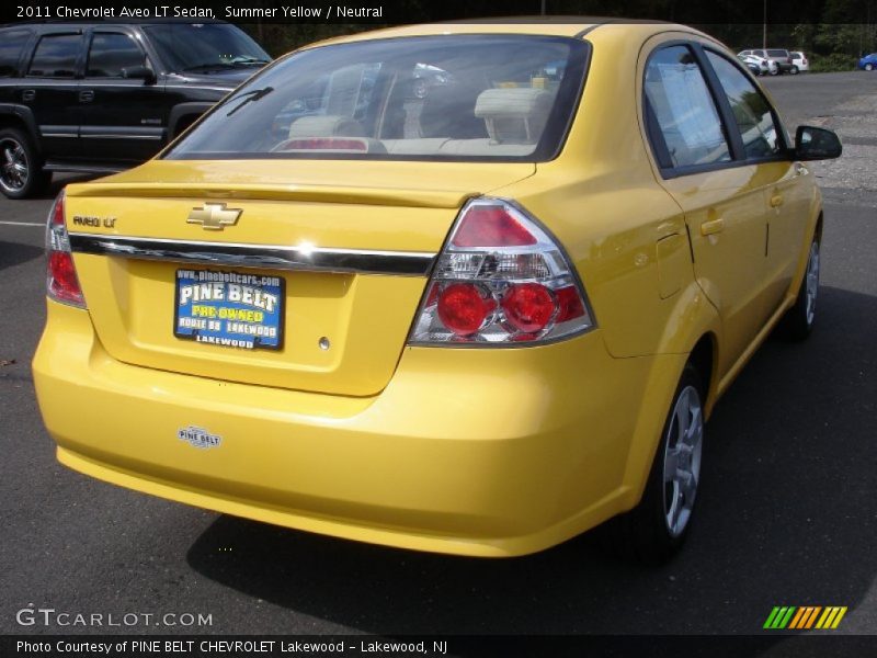 Summer Yellow / Neutral 2011 Chevrolet Aveo LT Sedan