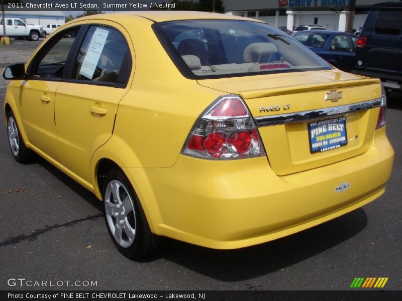 Summer Yellow / Neutral 2011 Chevrolet Aveo LT Sedan