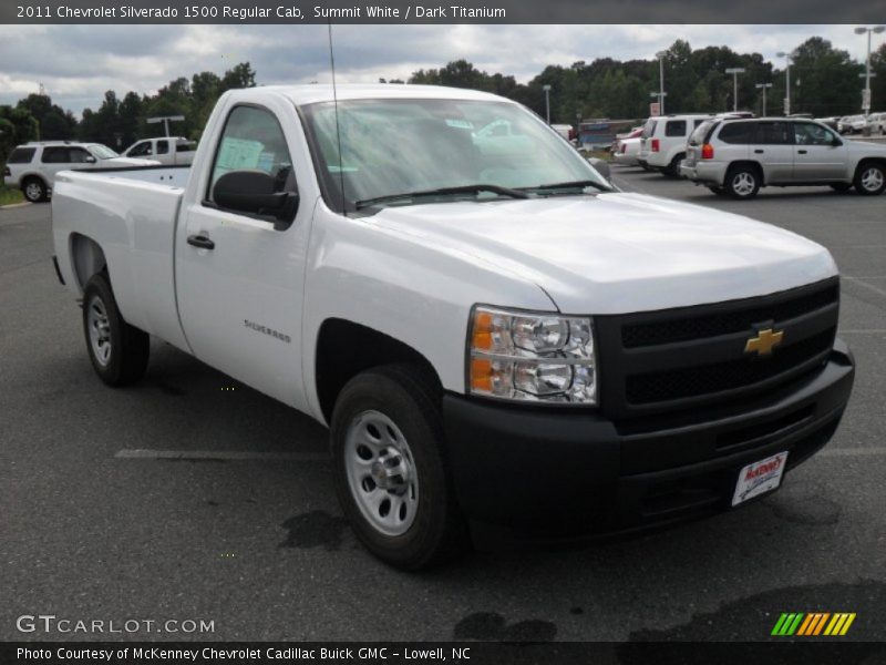 Summit White / Dark Titanium 2011 Chevrolet Silverado 1500 Regular Cab