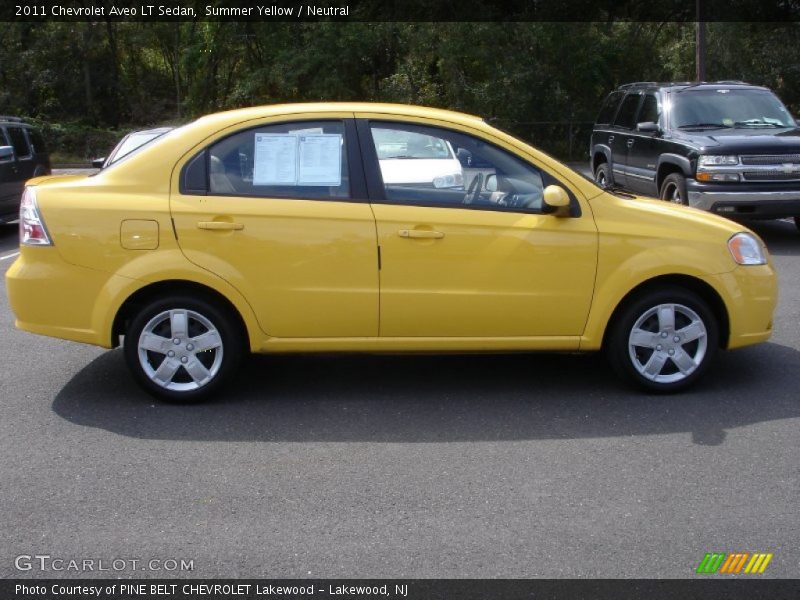 Summer Yellow / Neutral 2011 Chevrolet Aveo LT Sedan