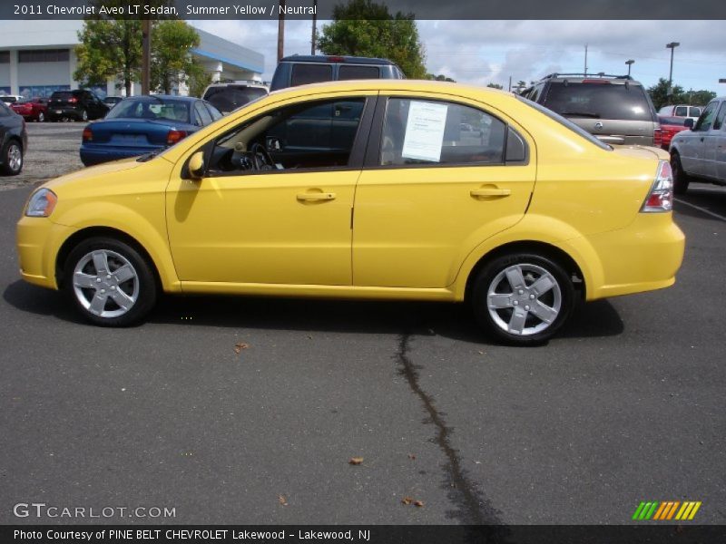 Summer Yellow / Neutral 2011 Chevrolet Aveo LT Sedan