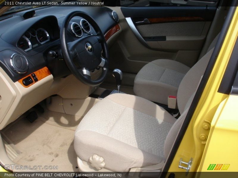 Summer Yellow / Neutral 2011 Chevrolet Aveo LT Sedan