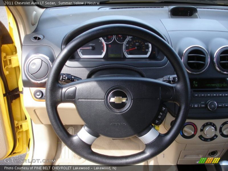 Summer Yellow / Neutral 2011 Chevrolet Aveo LT Sedan